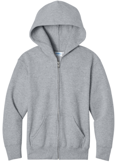 Product color photo - GreyZipHoodie