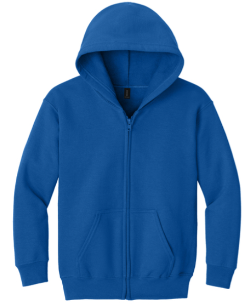 Product color photo - Royal Blue Zip Hoodie